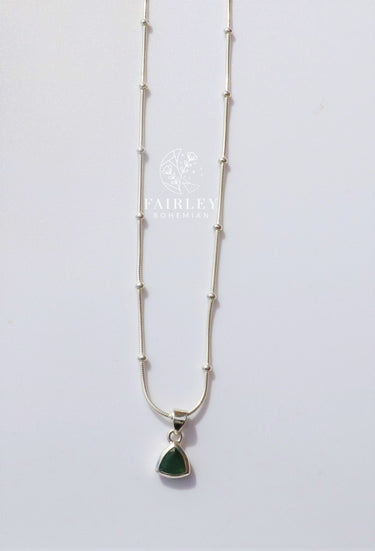 emerald birthstone necklace